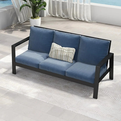3-Seat Aluminum Outdoor Patio Sofa with 5-Inch Thick Cushions A Little Bit of Everything 🛍️